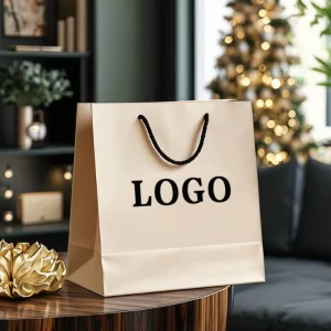 Sacchetto della spesa del regalo d'imballaggio del braccialetto dei gioielli dei sacchetti di carta di lusso stampati Logo personalizzato con la chiusura del nastro 1