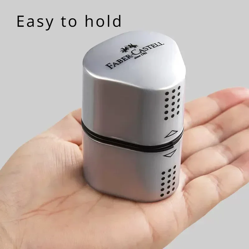 Faber-Castell Grip Trio Temperamatite per artisti 3 in 1 Temperamatite manuale portatile per matite colorate, matite jumbo e grafite 5