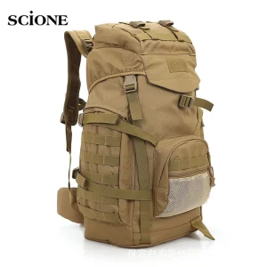 Molle 60L Zaino da campeggio Borsa tattica Zaini impermeabili di grandi dimensioni Camouflage Trekking Uomo Borse da esterno XA281WA 1