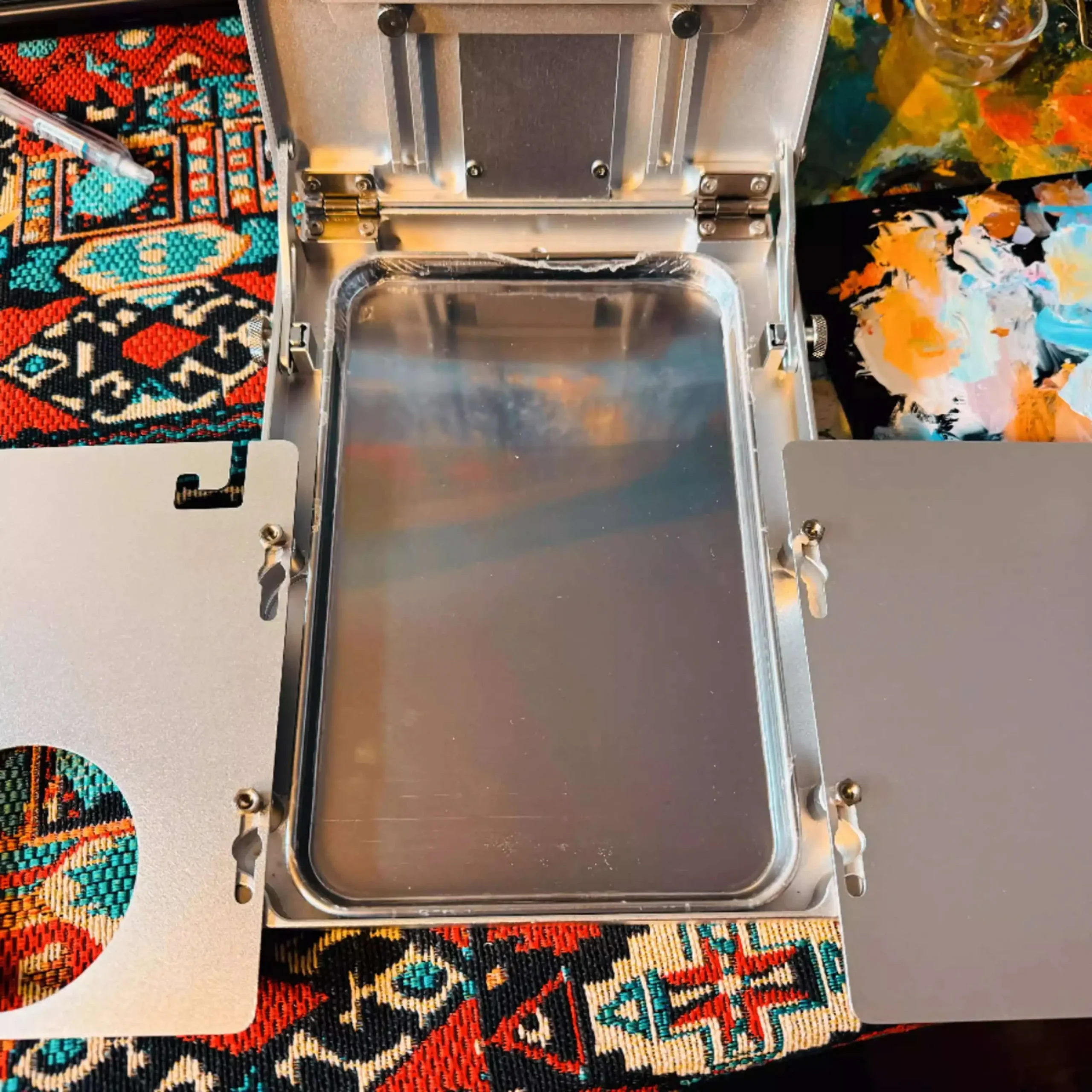 Cavalletto per scatola per pittura a olio regolabile portatile per esterni in lega di alluminio puro di fascia alta 3