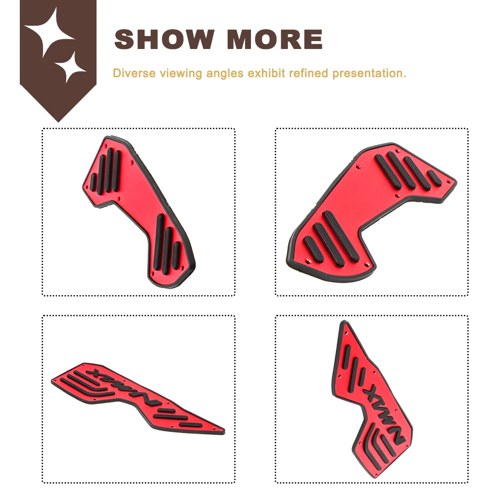 Moto Pedana Passi Pedane Rilievi Del Piede Pedali Antiscivolo Pedane Piastra Per Yamaha NMAX125 NMAX155 NMAX 125 155 2020-2024 5