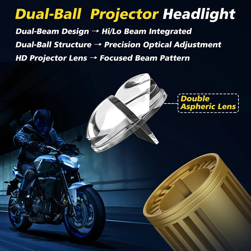 Universale H4 Led Moto Faro A LED Lente CSP ATV Scooter Lampada di Guida Dual Color Hi Lo Fascio Fendinebbia Accessori Moto 12V 2