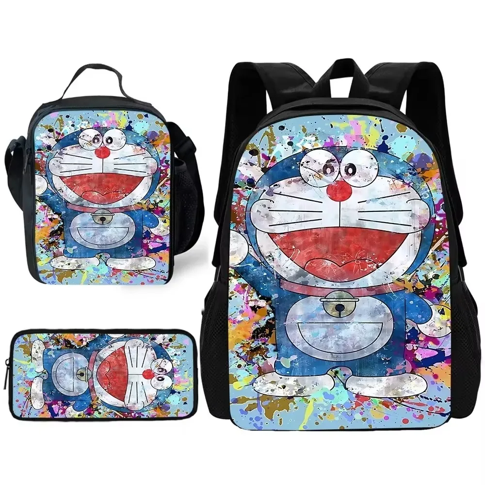 Zaino scolastico per bambini D-doraemons simpatico cartone animato, borse per il pranzo, borse per matite, borse scolastiche per ragazzi e ragazze, miglior regalo 1