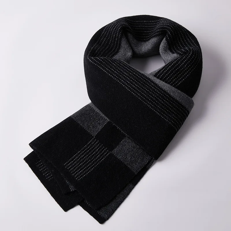 Moda Adulti Coperta Sciarpa morbida Cashmere Sciarpa di lana da uomo Autunno Inverno Sciarpa a quadri Calda cashmere 8J1 4
