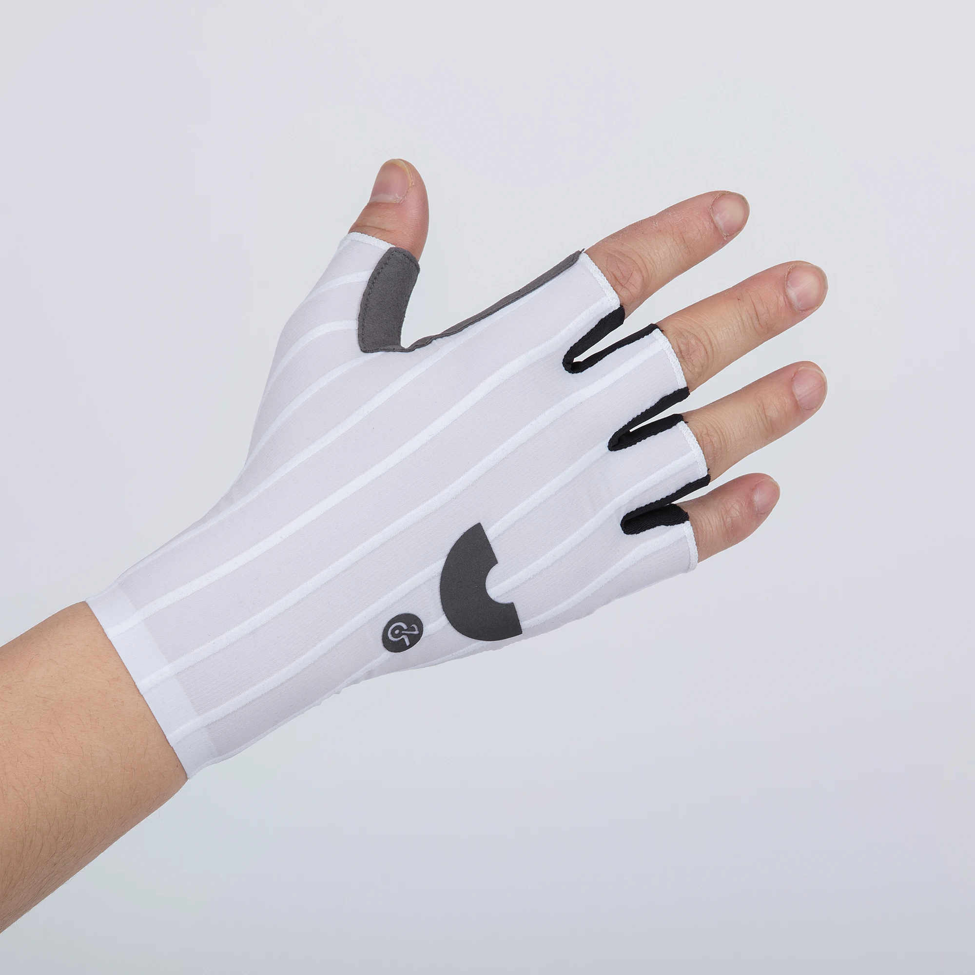 YKYWBIKE Guanti da ciclismo estivi Mezze dita intrecciate a righe aerodinamiche Guanti sportivi da bicicletta Guanti MTB per bici da strada ammortizzanti 5