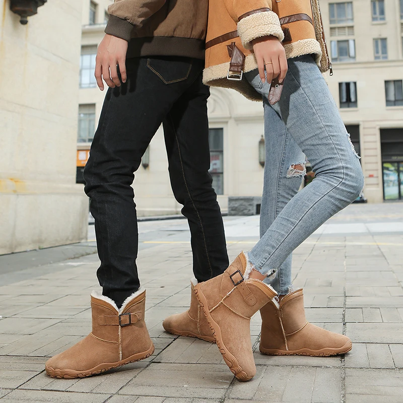 Stivali da neve impermeabili in pelle di vacchetta per uomo e donna Suola in gomma antiscivolo calda invernale di grandi dimensioni all'ingrosso in Australia 6