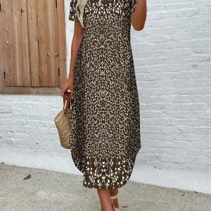 Abito da donna elegante alla moda Abito casual ampio Abito stampato da donna Nuovo temperamento 1