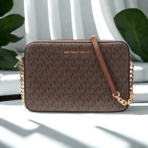 Michael Kors Ole Jet Set Articolo Borsa a tracolla grande da donna in PVC con tracolla singola in pelle piccola quadrata 1