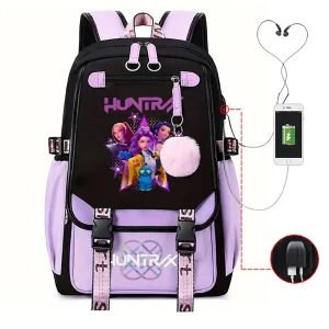 Zaino scolastico per studenti KPop Movie Daily Bagpack 2025 Zaini con stampa cinematografica calda per borsa porta USB per laptop ragazza ragazzo 1