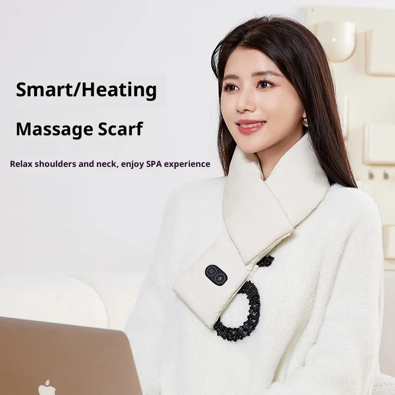 Sciarpa riscaldante elettrica USB per donna uomo scaldacollo in pile lavabile non inclusa batteria per campeggio all'aperto ufficio inverno 2
