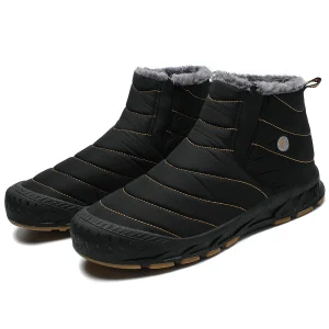 Stivali da neve da uomo impermeabili di grandi dimensioni 46 Scarpe di cotone in pelliccia calda Stivaletti unisex Scarpe da ginnastica antiscivolo per esterni Scarpe sportive da uomo 1