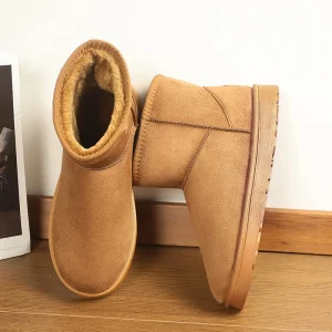 2025 Stivali invernali gialli Uomo Donna Stivali da neve Taglia grande 36-49 Comfort Peluche Stivali da uomo caldi Casual Slip-On Stivaletti con plateau da uomo 1