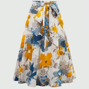 Le grandi mezze gonne floreali primaverili ed estive da donna con LACES sono versatili e casual 1