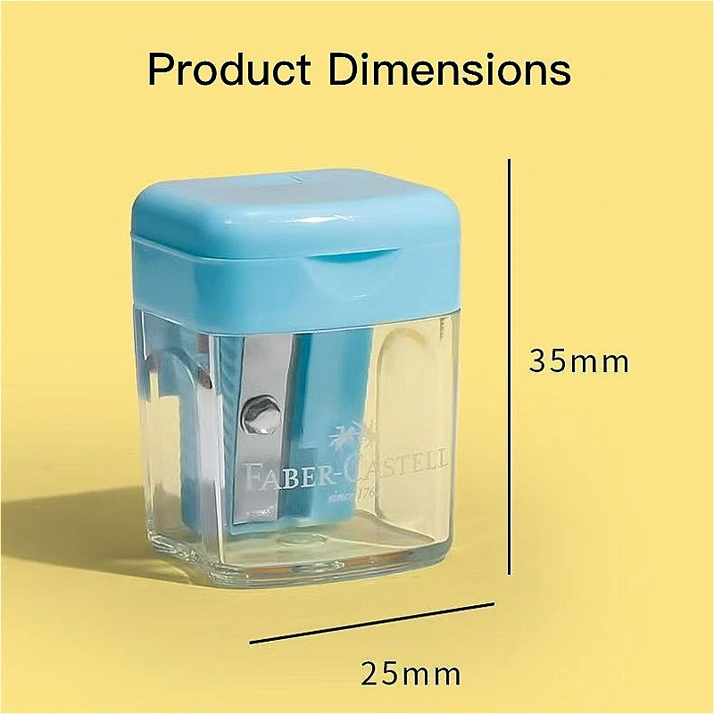 FABER-CASTELL Temperamatite a foro singolo colore Macron Temperamatite portatile compatto per studenti d'arte Strumento per affilare le matite 2