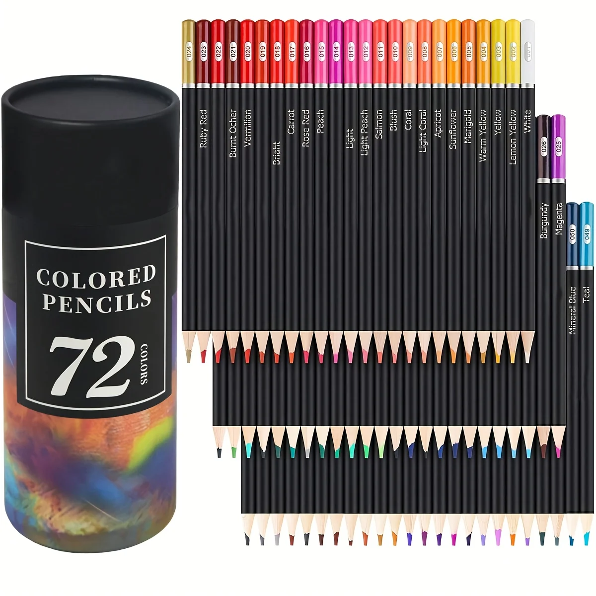 Matita colorata a base di olio da 72 colori, pastelli artistici a piombo colorati, adatti per uso artistico professionale 2