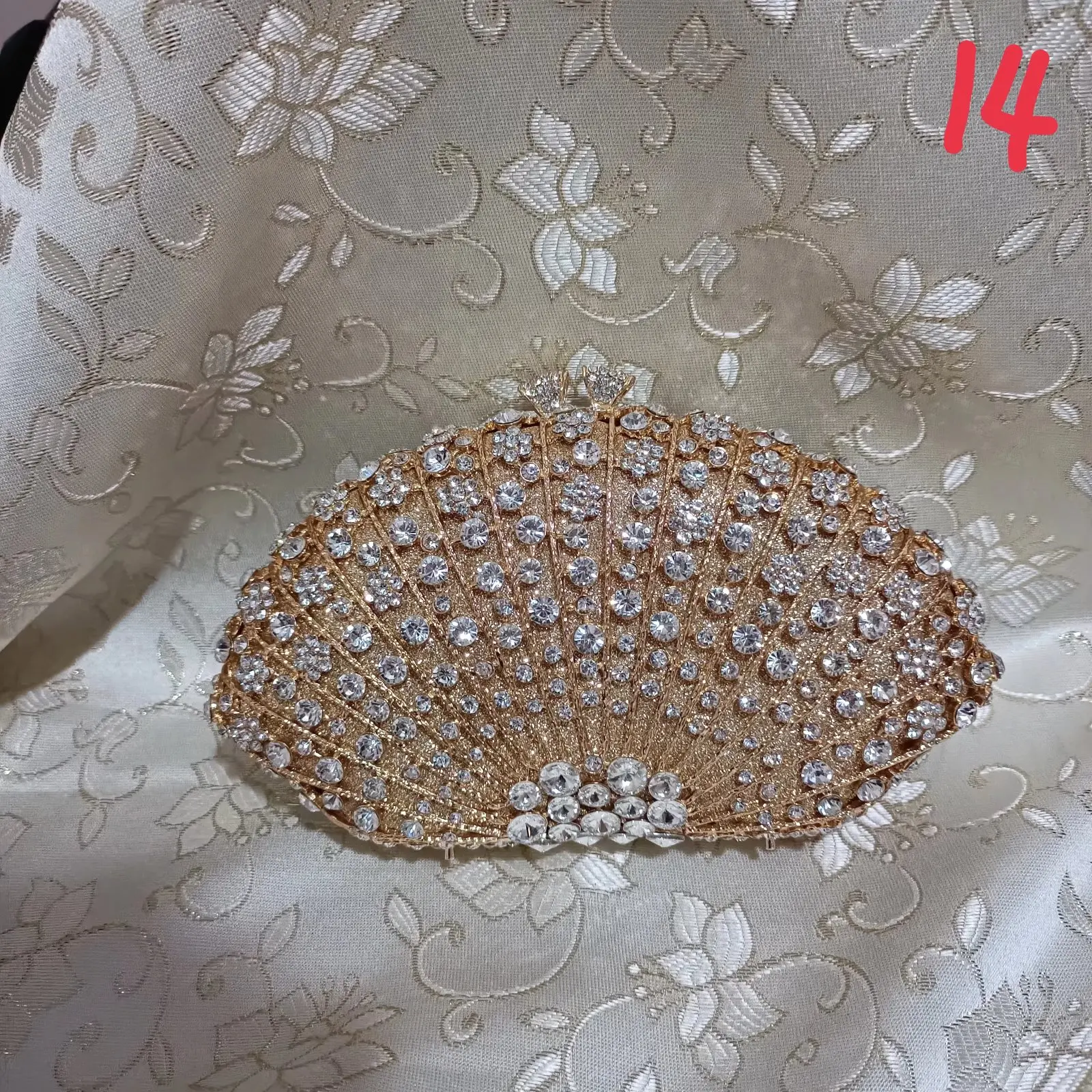 XIYUAN donna multicolor Crystal Dinner Party Handbag Diamond Hollow Out borsa da sera borsa da banchetto di Gala floreale da sposa 3