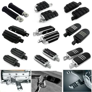 Moto Universale 32mm 1.25 "Maschio Pedane Poggiapiedi Pedale Anteriore Posteriore In Gomma Poggiapiedi Per Harley Iron XL 883 1200 Dyna 1