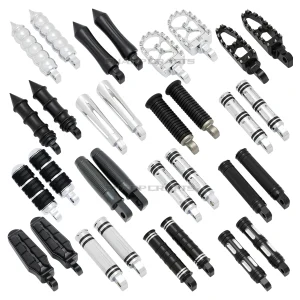 2x Maschio Montaggio Moto di Alluminio di CNC Pedane Poggiapiedi Per Harley Sportster Iron Touring Personalizzato Dyna Fat Bob Softail Fat Boy 1