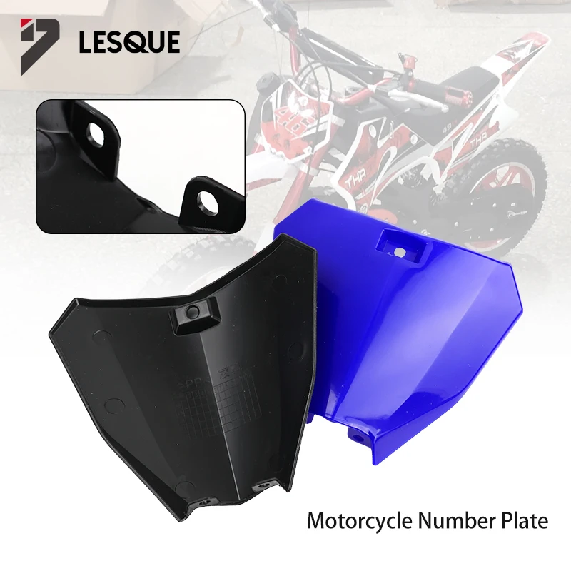 LESQUE Pit Dirt Bike Numero di targa anteriore Carta di copertura della licenza Parti per bambini 49cc Bici cinesi Off Road Motocross Enduro 2