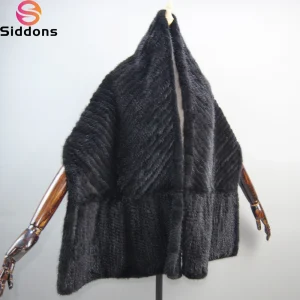 2025 Lady Luxury Authentic Pelliccia di visone Scialle Sciarpa Inverno 100% Pelliccia di visone naturale Vera Sciarpa Scialle Moda Genuino Pelliccia di visone Poncho 1