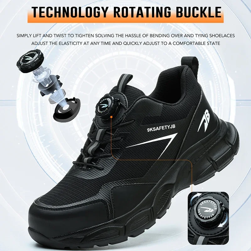 Nuovo 2025 Scarpe isolanti Stivali da lavoro da costruzione Anti-smash Anti-puntura Scarpe antinfortunistiche da uomo Stivali con punta in acciaio Scarpe indistruttibili 3