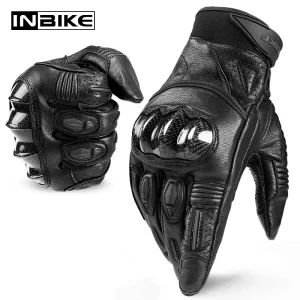 Guanti da moto INBIKE disponibili per tutte le stagioni in pelle di capra toccabile Accessori di protezione ispessiti unisex professionali 1