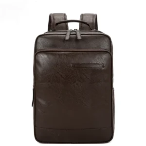 Zaino da uomo in pelle di grande capacità da lavoro casual da viaggio per giovani in pelle di pecora per il tempo libero Borse a tracolla da uomo semplici Borsa di alta qualità 1