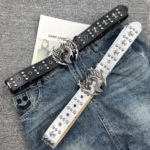 Nuova elegante cintura punk alla moda in pelle PU Y2K per uomo e donna Accessorio alla moda per regali Cinture in vita neutre gotiche 1