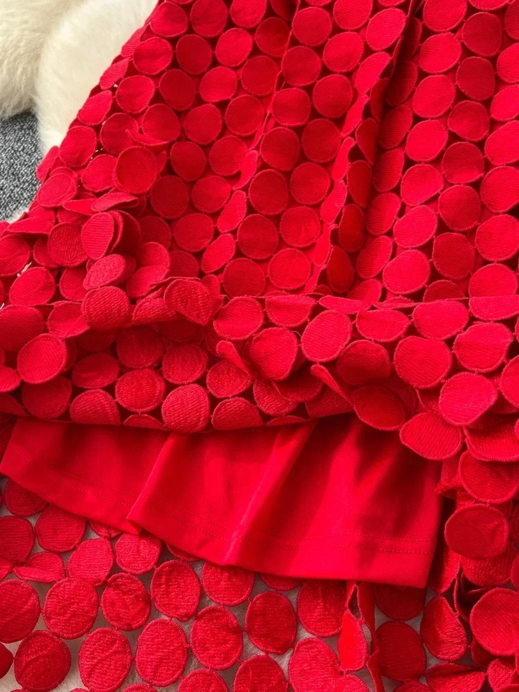 Gonna a tubino da donna scava fuori nappa a pois autunno nuova vita alta dimagrante media lunghezza dritto partito sexy gonne femminili SK008 4