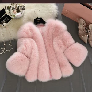 2025 Cappotto invernale in pelliccia sintetica rosa taglie forti Donna Elegante giacca cardigan soffice a maniche lunghe da donna Capispalla peloso caldo spesso grande 1