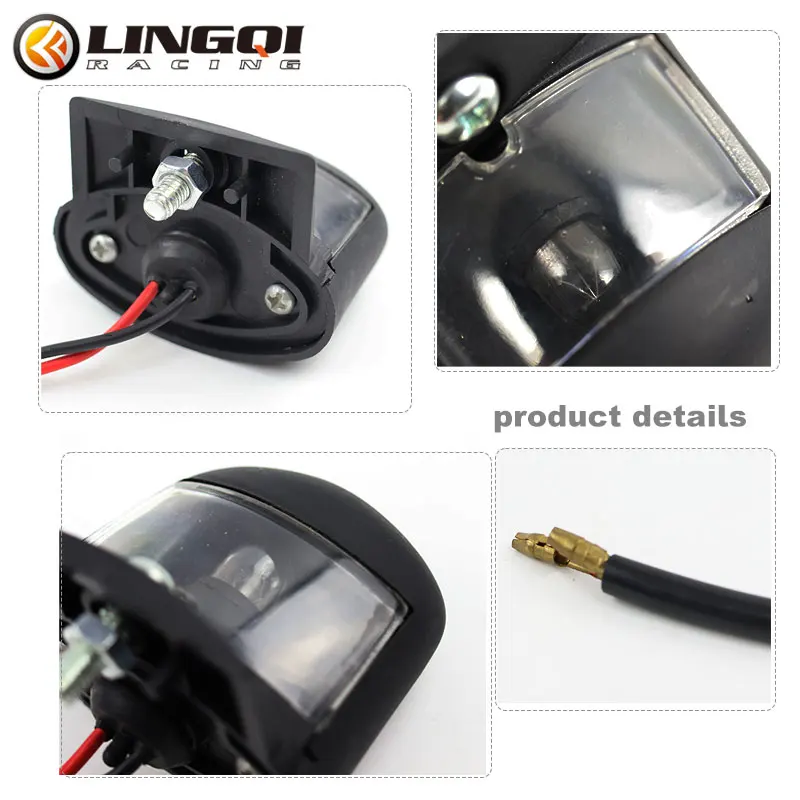 LING QI Pit Dirt Bike Luce targa PP PC Luci LED per moto in plastica per la maggior parte delle parti di accessori per motocross 2