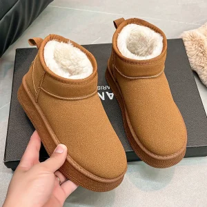  2025 Nuove scarpe invernali in cotone caldo - Stivali da neve slip-on in pile spesso, Calzature casual antiscivolo Snowland, creatore di scarpe stile All-Match 1
