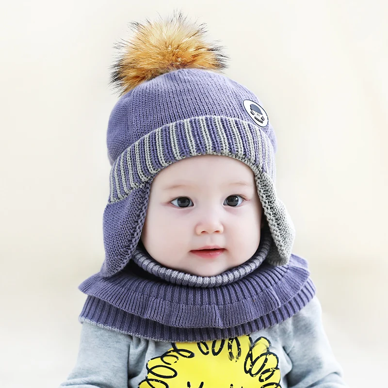 1-3Y Sciarpa invernale per bambini Scaldacollo per bambini Ghetta per il collo per bambini Silenziatore lavorato a maglia di lana morbida Ragazzi Ragazze Sciarpa calda all'uncinetto solida 3