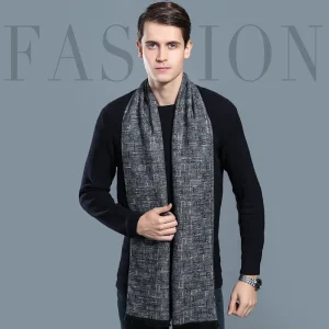 Sciarpe da uomo scozzesi di marca di design Sciarpa di cashmere calda invernale Scialle di Pashmina da uomo Involucri lunghi da lavoro Regalo di Natale per uomo 1