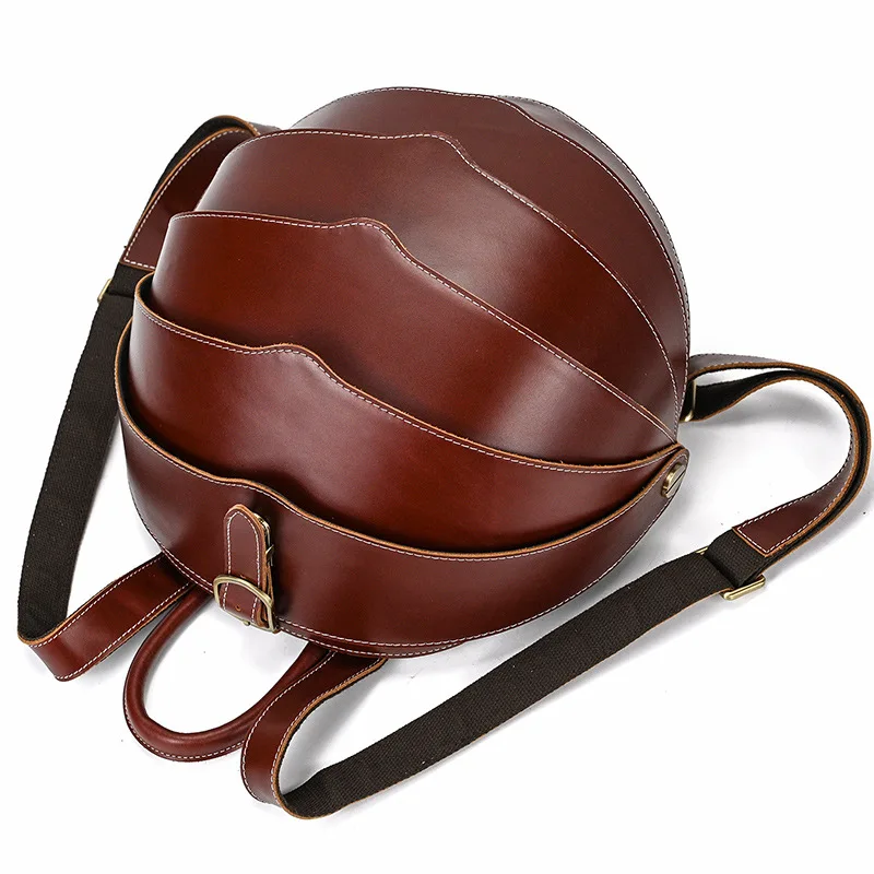 Caratteristica Zaino in pelle vintage Uomo Donna Zaino da viaggio dal design unico Zaino scarabeo in pelle di cavallo pazzo retrò Antifurto 5