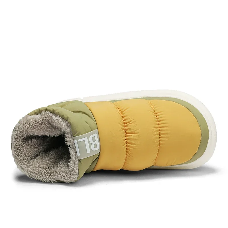 Stivali da neve soffici caldi di grandi dimensioni invernali Uomo Donna Moda Pelliccia piatta impermeabile Casa pelosa Scarpe di cotone Pantofola da interno da uomo 5