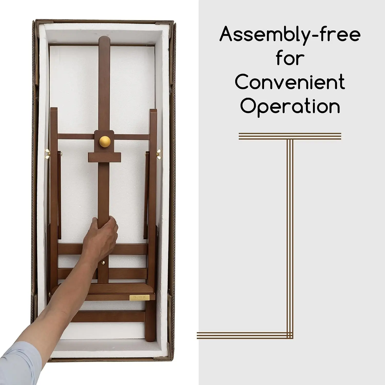 Cavalletto da tavolo regolabile a forma di H in legno massello – supporto per pittura, disegno e esposizione, pieghevole e stabile, ideale per artisti e uso domestico 6