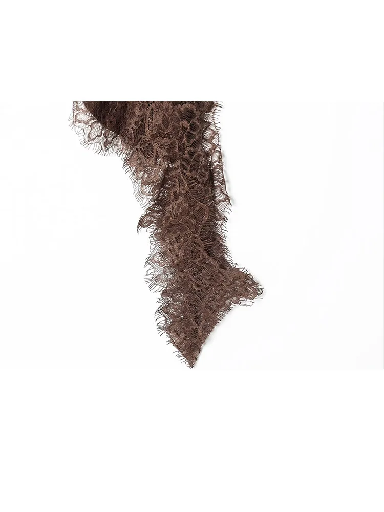 HH Donne 2025 di Nuovo Modo Semplice Asimmetrico Gonna di Pizzo Femminile Elegante Sexy Raso di Seta Texture Elastico in Vita Gonna Casual Mujer 5