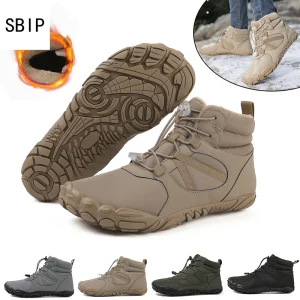 Scarpe alla caviglia per trekking arrampicata escursionismo uomo donna stivali invernali impermeabili neve scarpe casual a piedi nudi scarpe da lavoro calde all'aperto 1