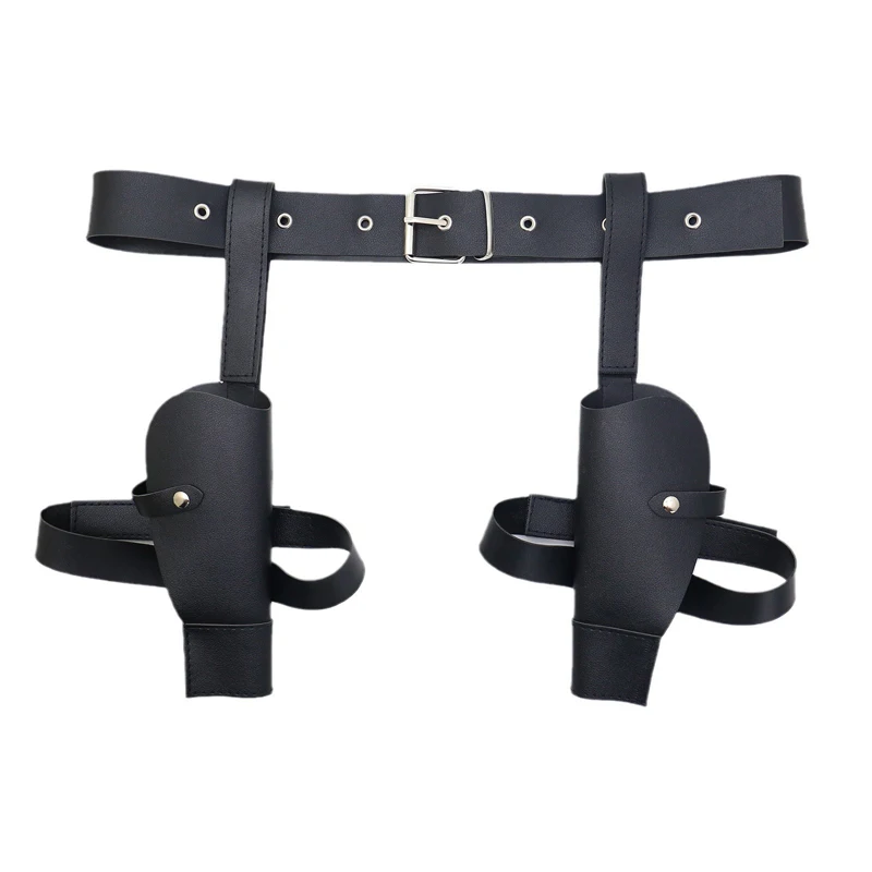 Copri vita in pelle PU alla moda Cintura decorativa stile cowboy occidentale Accessori per giochi di ruolo cosplay disponibili per uomo donna 4