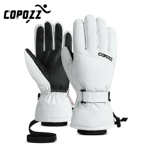 Copozz Guanti da sci invernali da donna per uomo Guanti da snowboard ultraleggeri impermeabili Motociclismo Neve Mantieni caldi guanti antivento 1