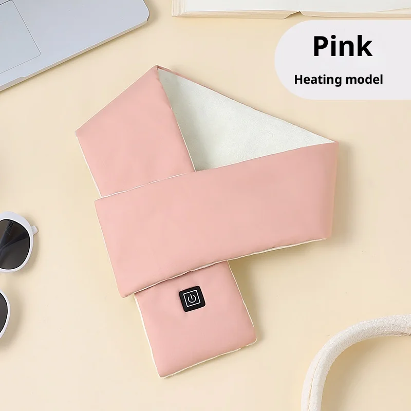 Sciarpa riscaldante elettrica USB per donna uomo scaldacollo in pile lavabile non inclusa batteria per campeggio all'aperto ufficio inverno 6