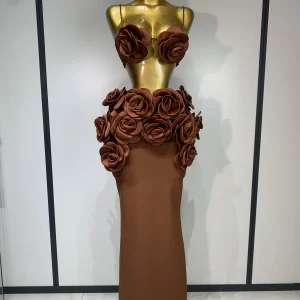 Donne sexy canotta fasciatura floreale gonne lunghe set da 2 pezzi 2025 celebrità elegante festa cocktail abito da ballo discoteca outfit 1