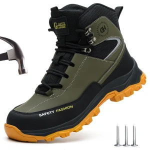Stivali antinfortunistici da lavoro da uomo scarpe da lavoro antiperforazione antiurto impermeabili scarpe antinfortunistiche da uomo protettive antiscivolo indistruttibili 1