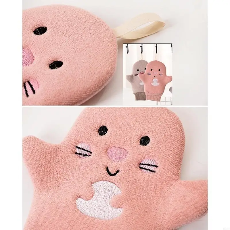 Guanti da bagno creativi per bambini Bambini Cartoon Cactus Guanto da bagno Panno per il viso Guanti per il lavaggio del corpo 3
