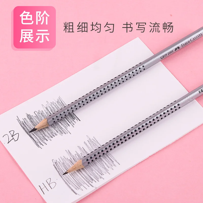 FABER CASTELL Caratteristiche Matita Triangolo Asta Reticolo HB 2B Disegno Matita per scrivere per Studenti Materiale scolastico 5