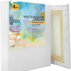 4 pezzi di tela pittura a olio cotone bianco tela bianca pannello di materiali artistici per bambini per pittura a olio, pittura ad acquerello 1