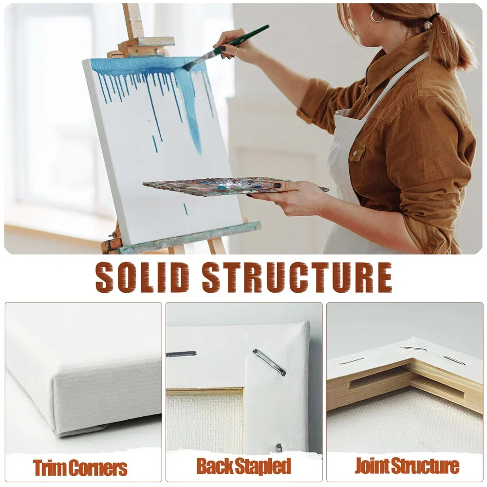 12 pezzi bianco bordo artistico in bianco artista tela bordo artistico pittura a olio acrilica legno + cotone pittura artistica una varietà di dimensioni sono 6