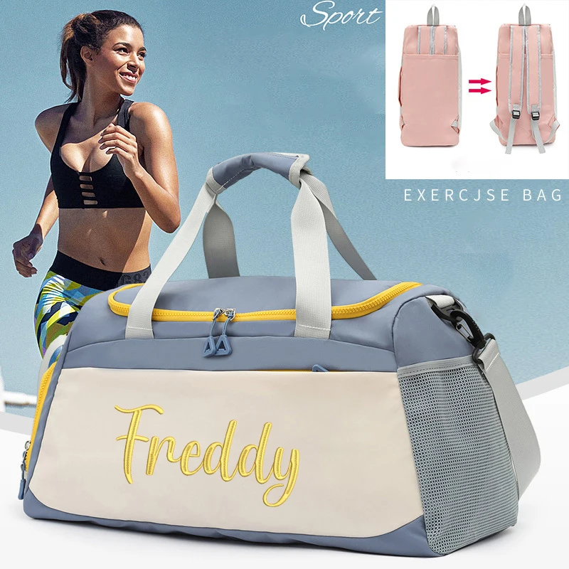 Borsa sportiva e fitness con separazione asciutta e bagnata, borsa di grande capacità, borsa portaoggetti multifunzionale a spalla singola 2