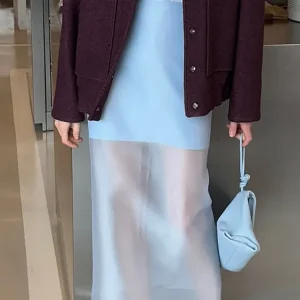 Trendix See Through Mesh Patchwork Gonne Moda donna Vita alta Casual Pendolarismo Streetwear 2025 Vacation Party Gonna elegante 1